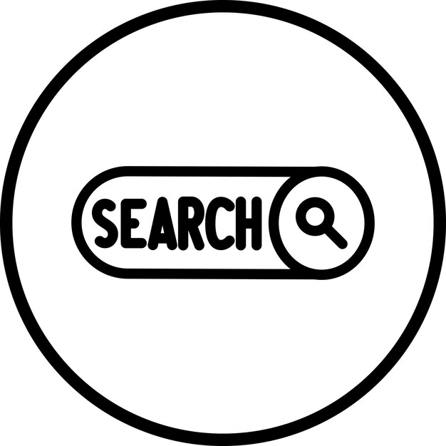 Estilo de icono de búsqueda de diseño vectorial