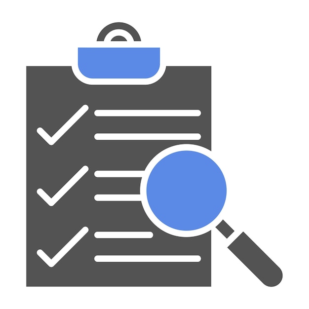 Estilo del icono de búsqueda de la encuesta de diseño vectorial