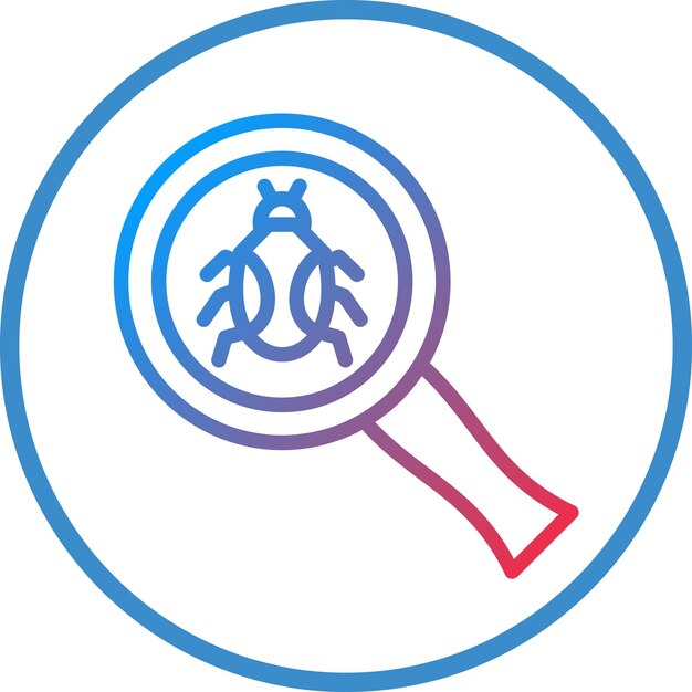 Estilo del icono de búsqueda de errores de diseño vectorial