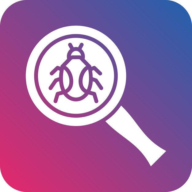 Estilo del icono de búsqueda de errores de diseño vectorial