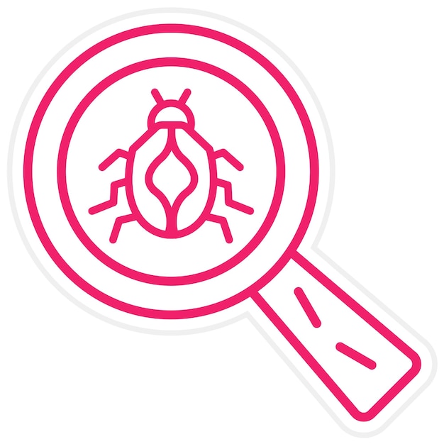 Estilo del icono de búsqueda de errores de diseño vectorial