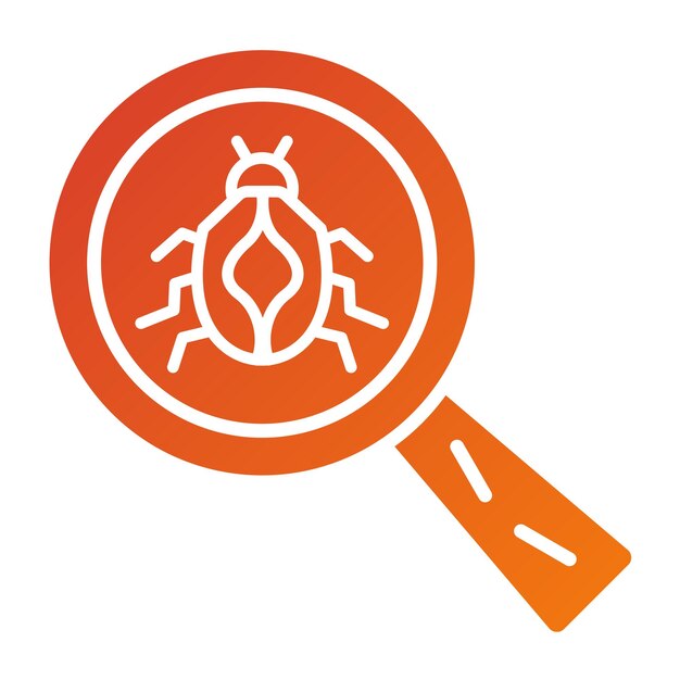 Estilo del icono de búsqueda de errores de diseño vectorial