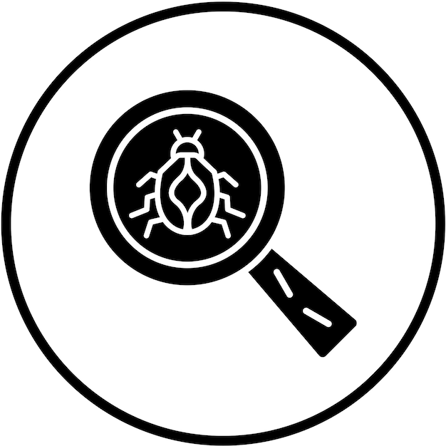 Estilo del icono de búsqueda de errores de diseño vectorial