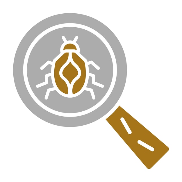 Estilo del icono de búsqueda de errores de diseño vectorial