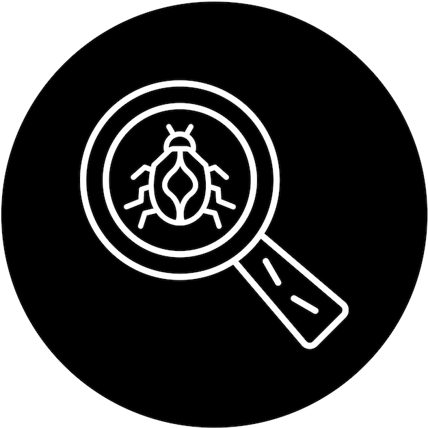 Estilo del icono de búsqueda de errores de diseño vectorial