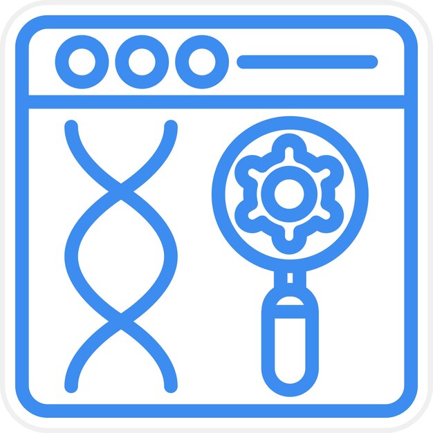 Estilo del icono de búsqueda genética de diseño vectorial