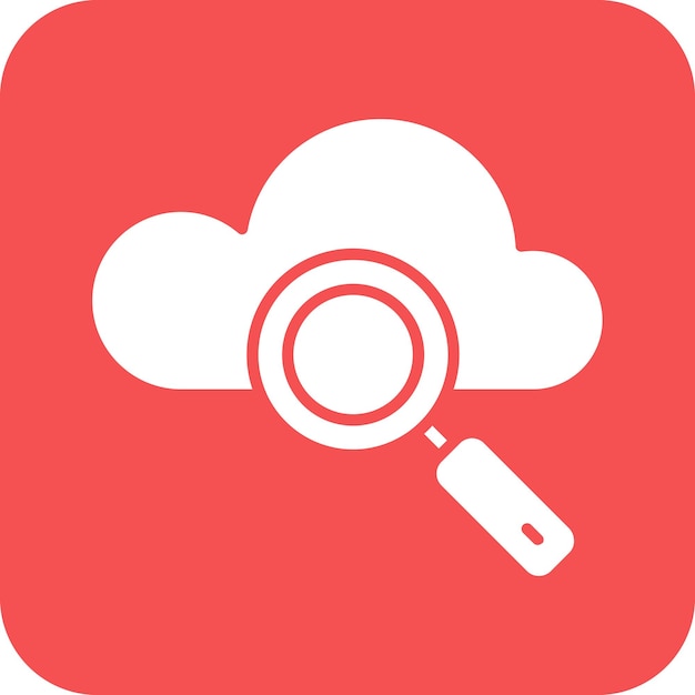 Estilo de icono de búsqueda en la nube de diseño vectorial