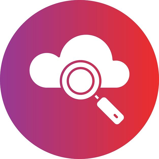 Estilo de icono de búsqueda en la nube de diseño vectorial