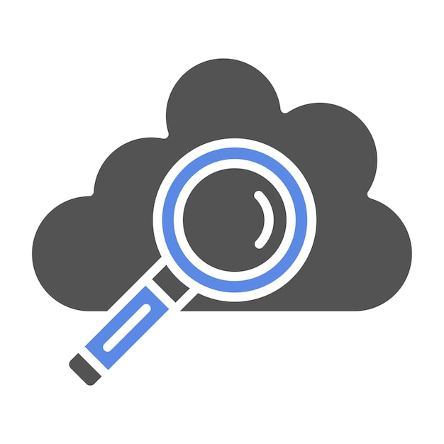 Estilo de icono de búsqueda en la nube de diseño vectorial
