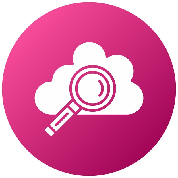 Estilo de icono de búsqueda en la nube de diseño vectorial