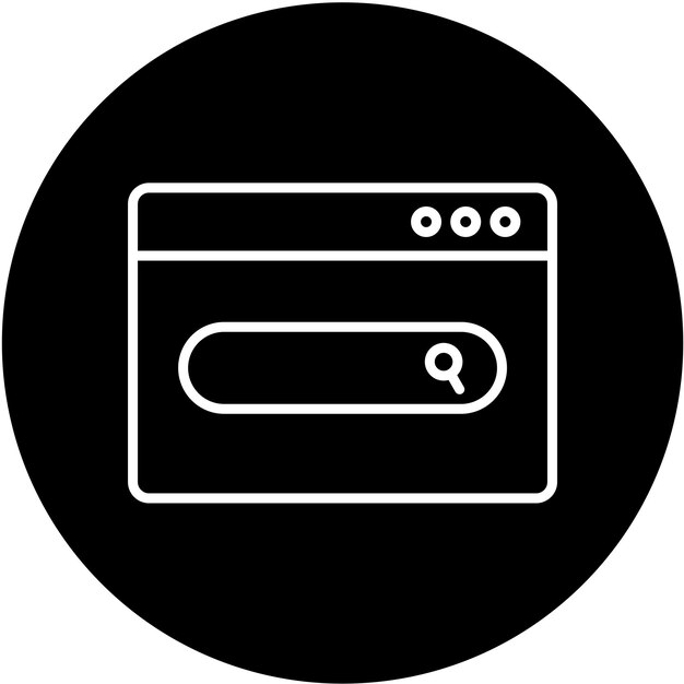 Estilo de icono de búsqueda del sitio web