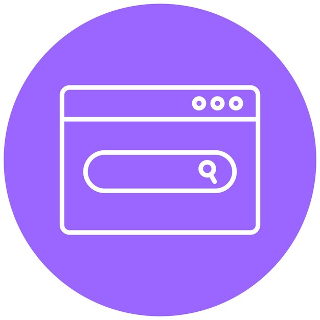 Estilo de icono de búsqueda del sitio web