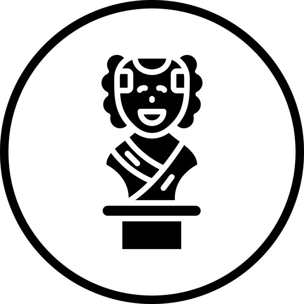 Vector estilo de icono de busto de diseño vectorial