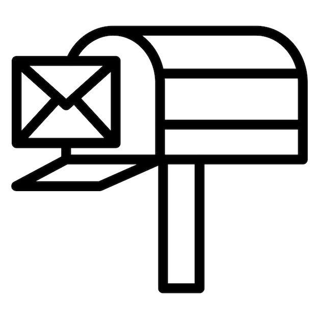 Estilo del icono del buzón de diseño vectorial