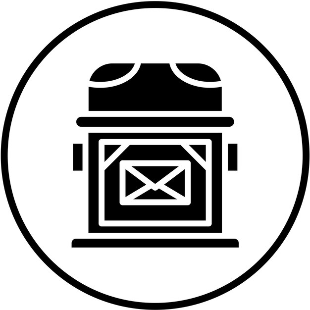 Estilo del icono del buzón de diseño vectorial