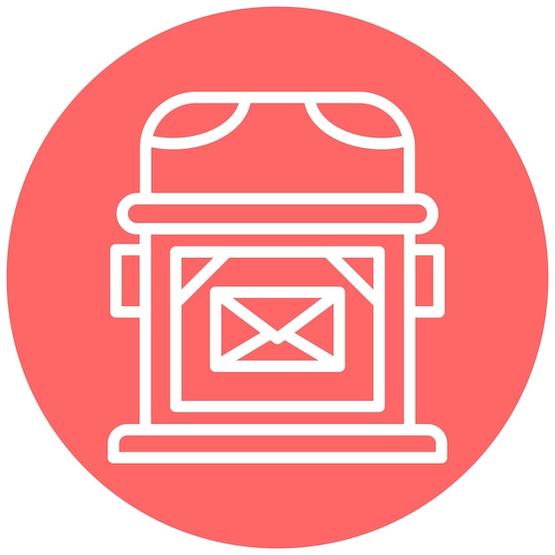 Estilo del icono del buzón de diseño vectorial