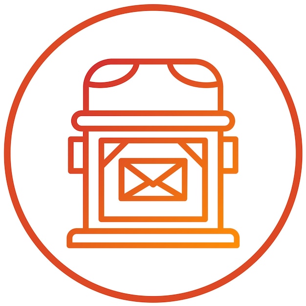 Estilo del icono del buzón de diseño vectorial