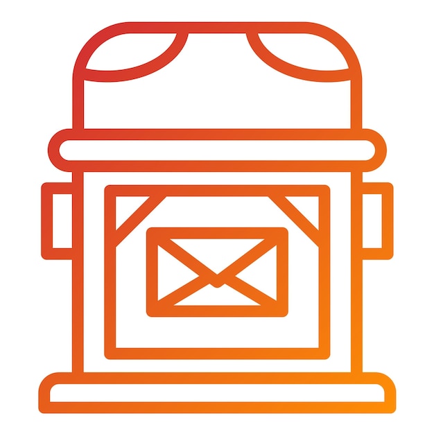 Estilo del icono del buzón de diseño vectorial