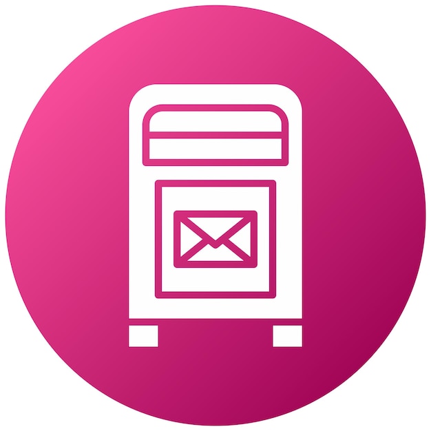 Estilo del icono del buzón de diseño vectorial