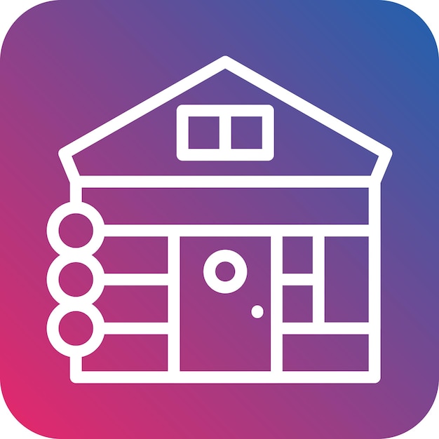 Estilo del icono de la cabaña
