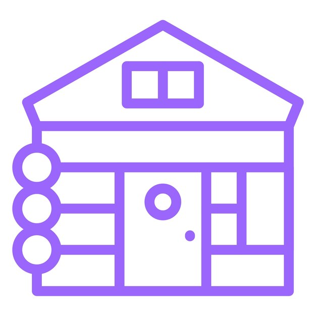 Estilo del icono de la cabaña