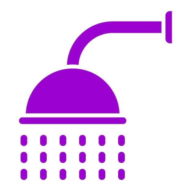 Estilo del icono del cabezal de la ducha de diseño vectorial
