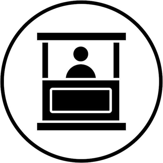 Estilo del icono de la cabina de diseño vectorial