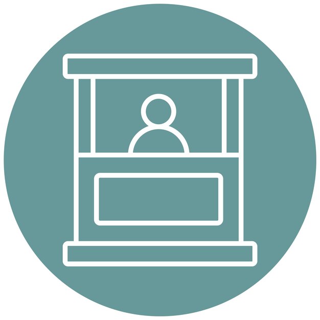 Estilo del icono de la cabina de diseño vectorial