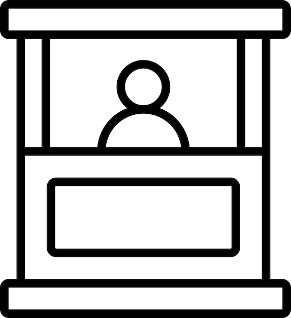 Estilo del icono de la cabina de diseño vectorial