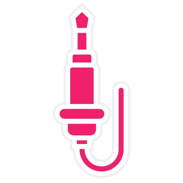 Estilo del icono del cable de audio de diseño vectorial