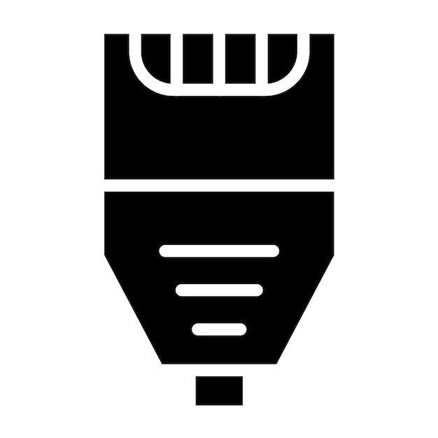 Estilo del icono del cable Ethernet de diseño vectorial