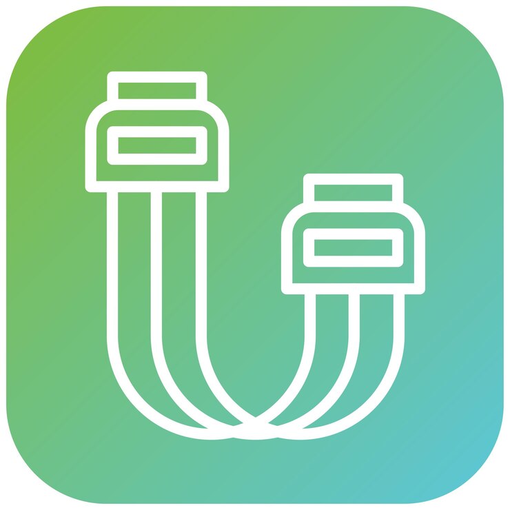 Vector estilo del icono del cable del ide de diseño vectorial
