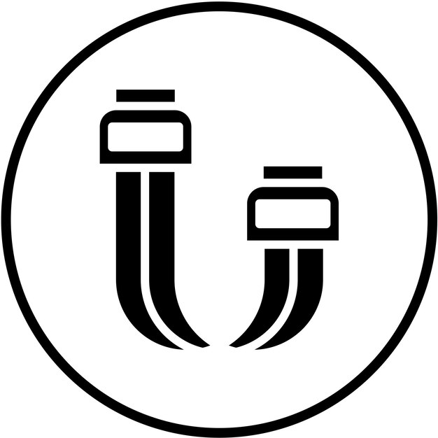 Estilo del icono del cable del IDE de diseño vectorial