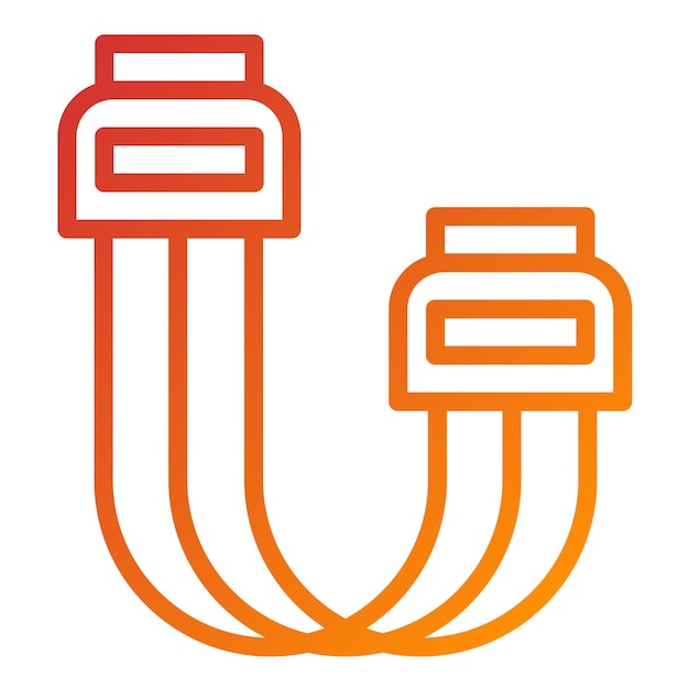 Estilo del icono del cable del IDE de diseño vectorial