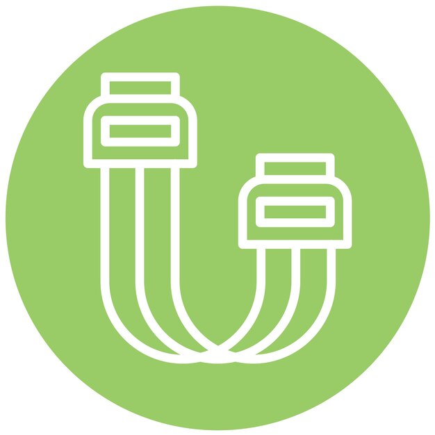 Estilo del icono del cable del IDE de diseño vectorial