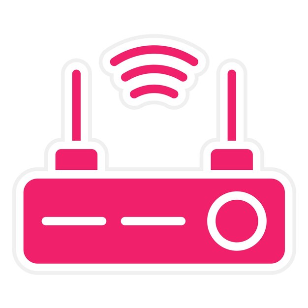 Estilo del icono del cable del módem de diseño vectorial