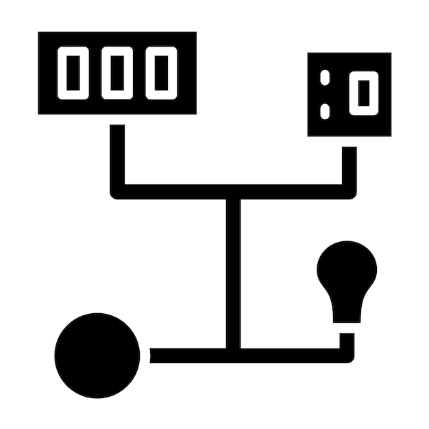 Estilo del icono de cableado de diseño vectorial