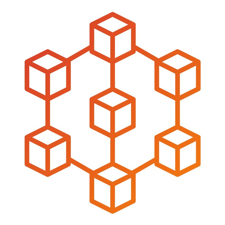 Vector estilo del icono de la cadena de bloques