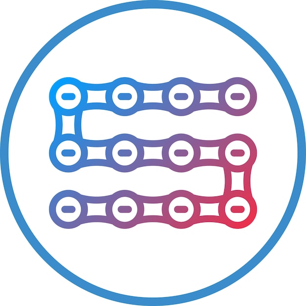 Estilo del icono de la cadena de ciclo de diseño vectorial