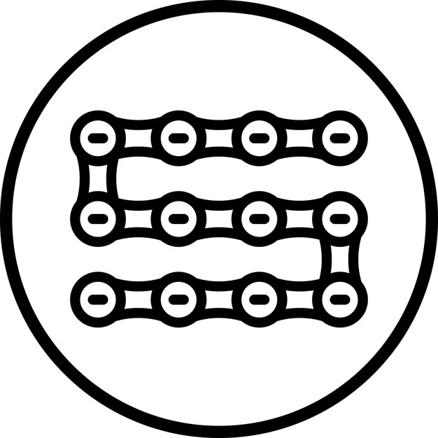 Estilo del icono de la cadena de ciclo de diseño vectorial