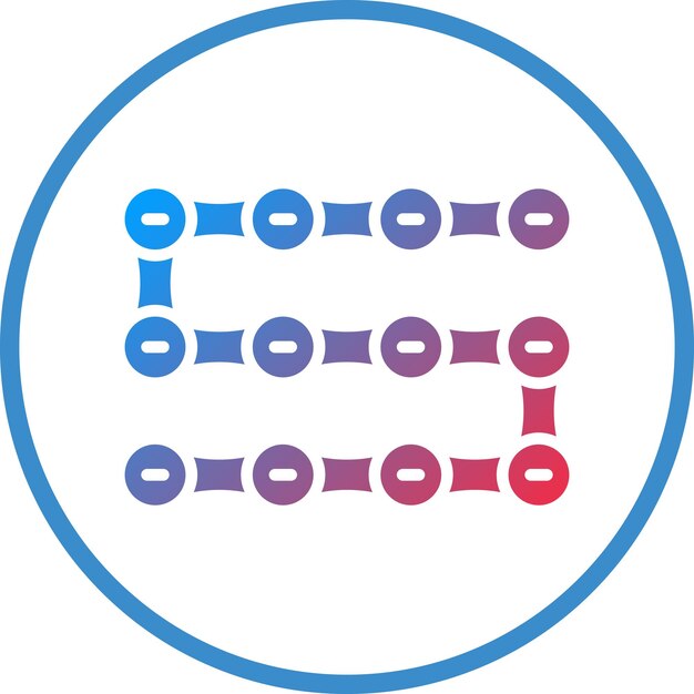 Estilo del icono de la cadena de ciclo de diseño vectorial