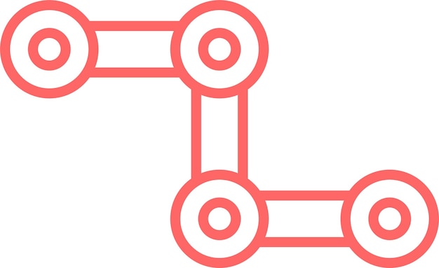 Estilo del icono de la cadena de ciclo de diseño vectorial