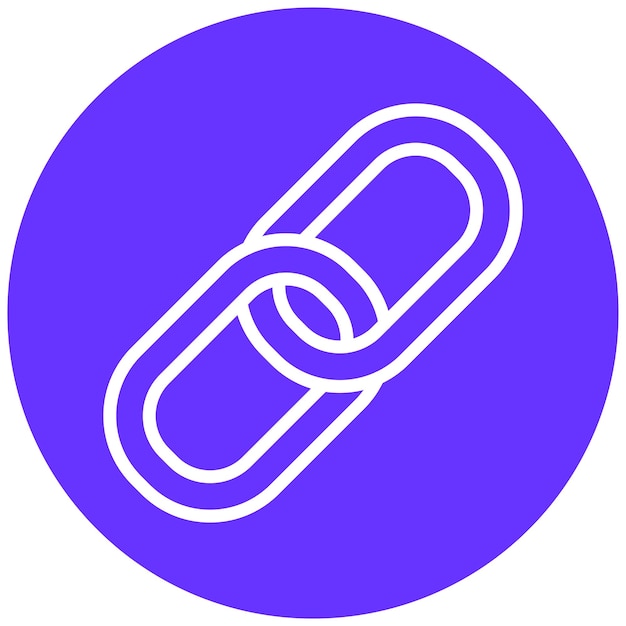 Estilo del icono de la cadena de diseño vectorial