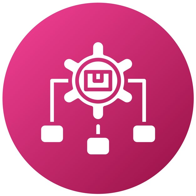Estilo de icono de la cadena de suministro de diseño vectorial