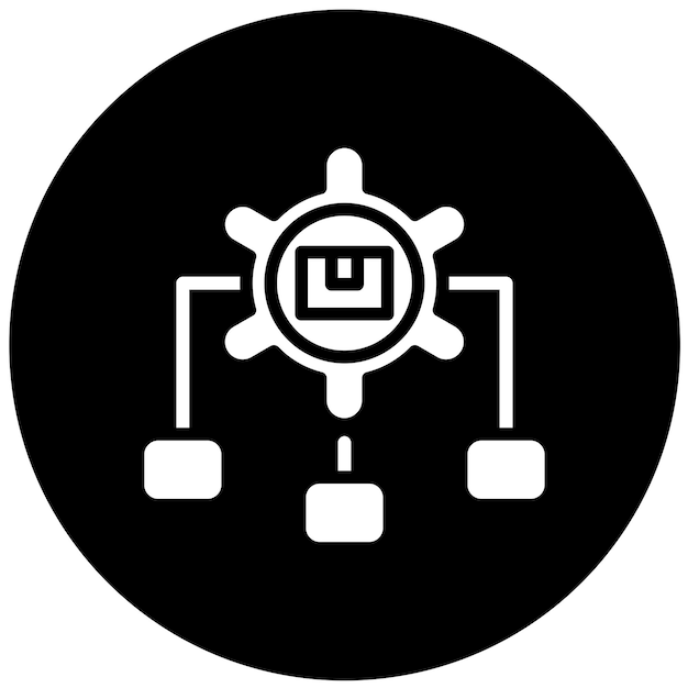 Estilo de icono de la cadena de suministro de diseño vectorial