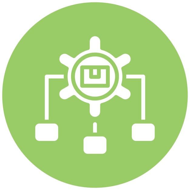 Estilo de icono de la cadena de suministro de diseño vectorial