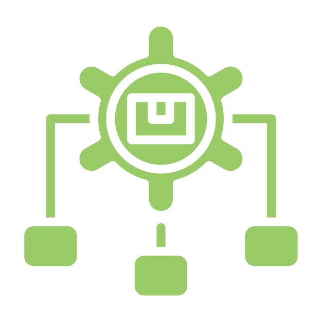 Estilo de icono de la cadena de suministro de diseño vectorial
