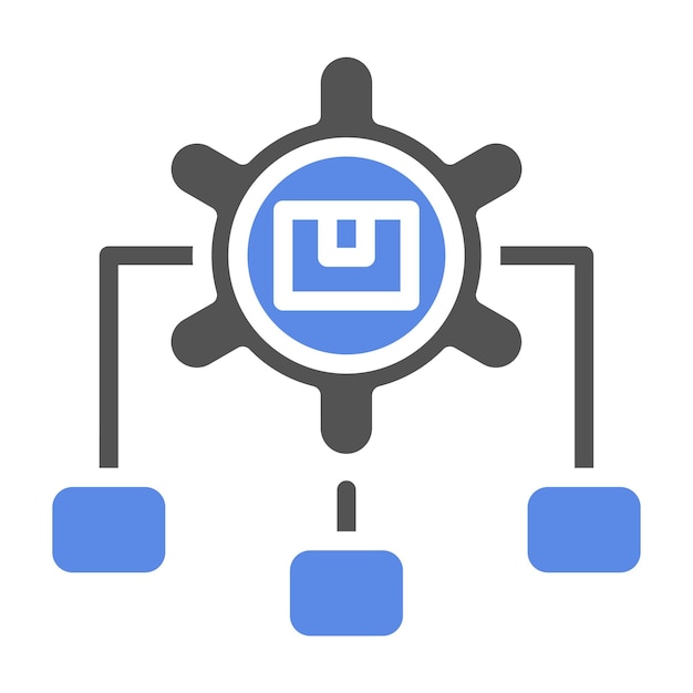 Estilo de icono de la cadena de suministro de diseño vectorial