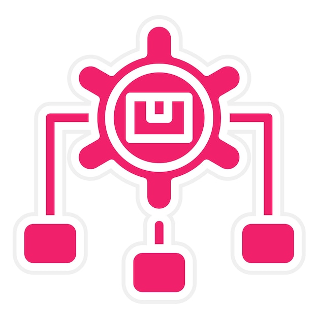 Estilo de icono de la cadena de suministro de diseño vectorial