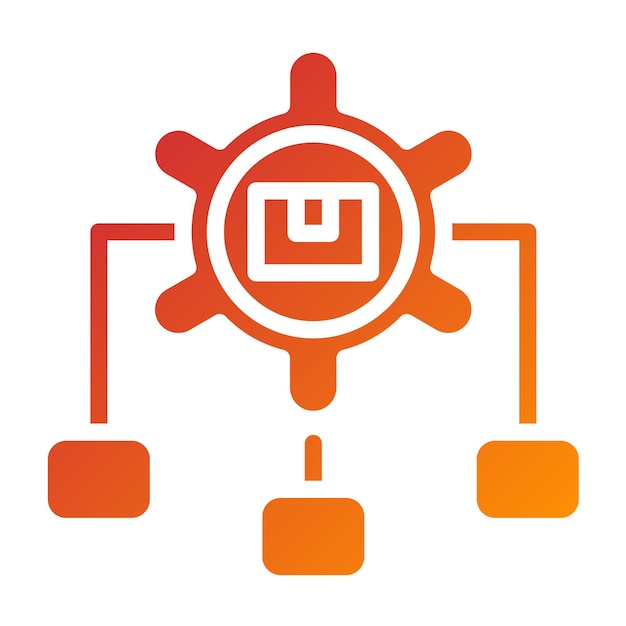 Estilo de icono de la cadena de suministro de diseño vectorial